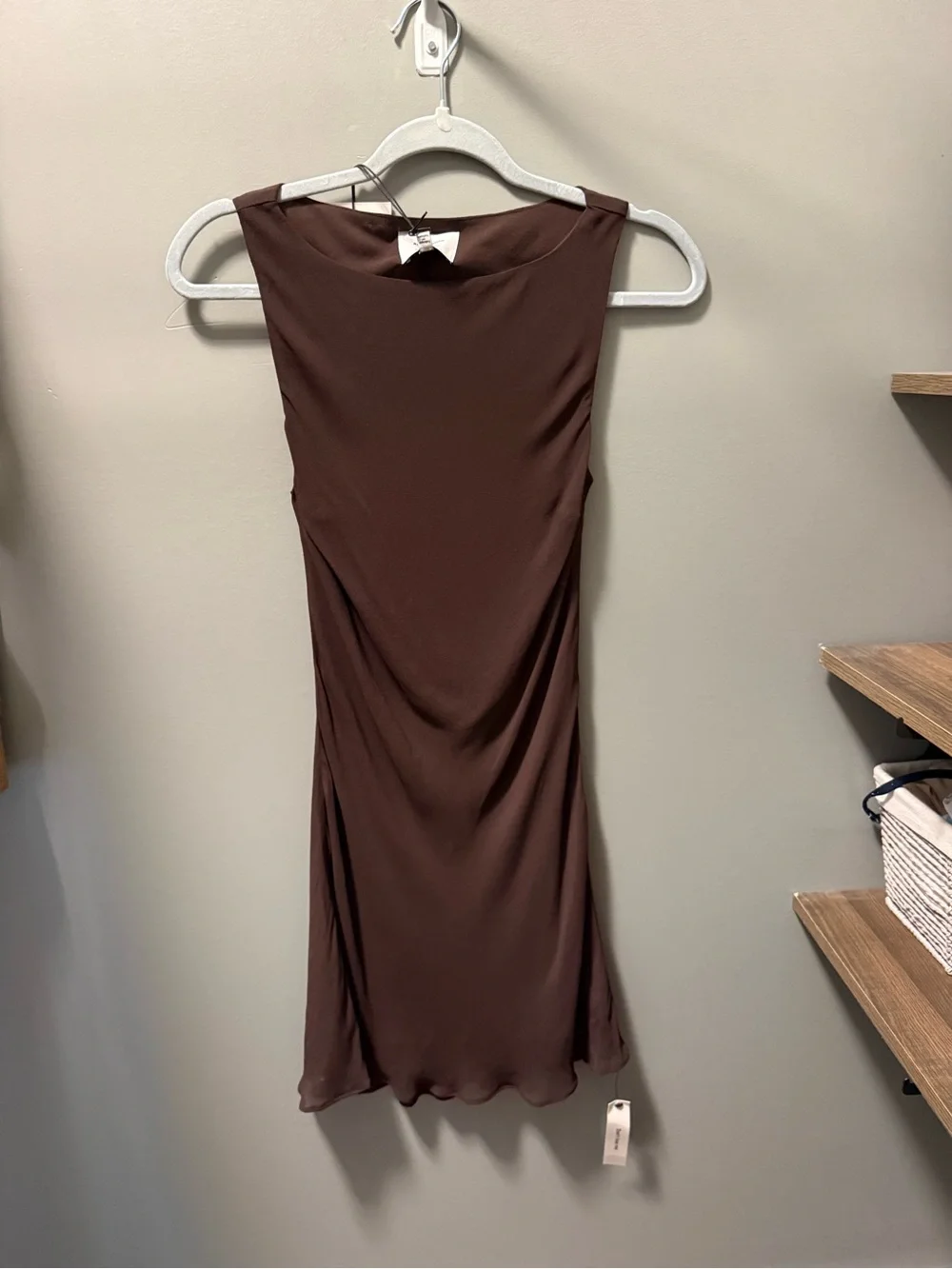 Reformation Dale mini dress in mole NWT 0 - Picture 5 of 5